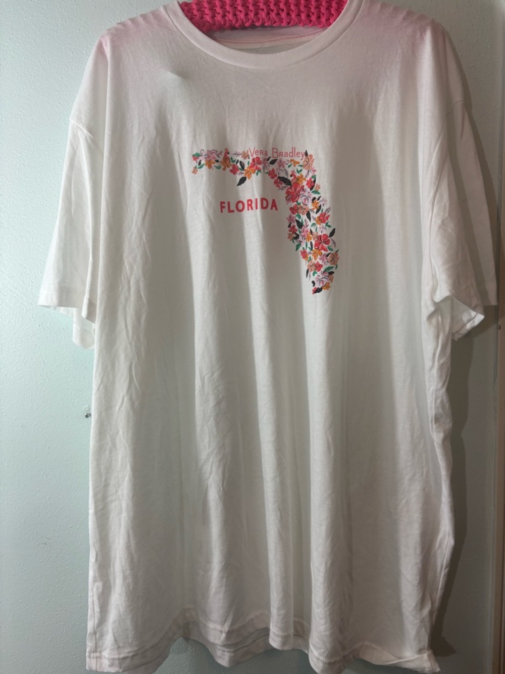 🆕 VERA BRADLEY 2X ✨ plus size White 'Florida' Floral Graphic short sleeve Shirt